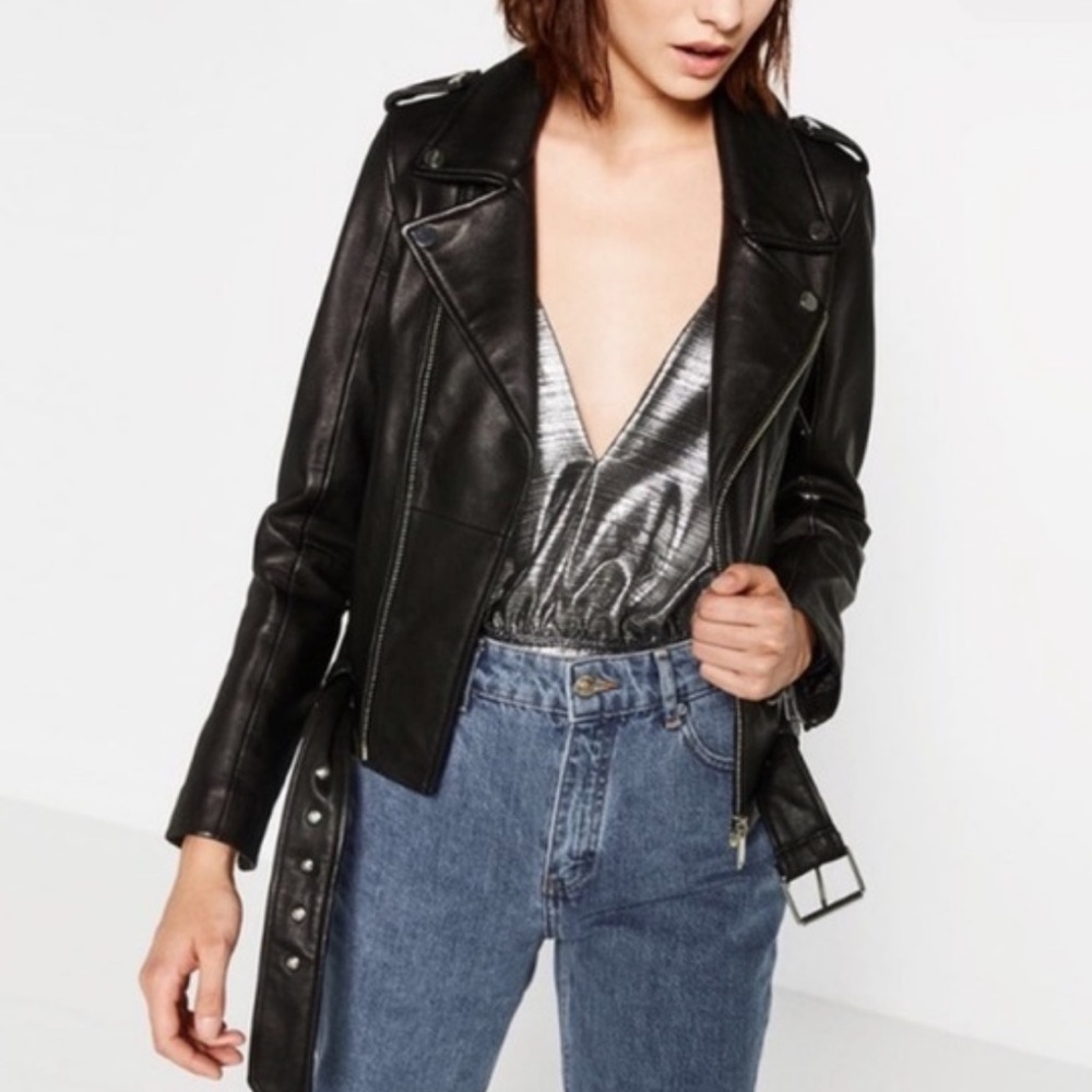 Zara Genuine Leather Jacket